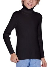 Black Ribbed Turtleneck