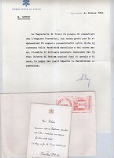 PAPA PAOLO VI-LETTERA  DI AUGURI AUTOGRAFA DALLA SEGRETERIA DI STATO-1968-RARO