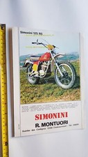 Simonini 125 RS 1975 depliant originale FRANCESE moto brochure