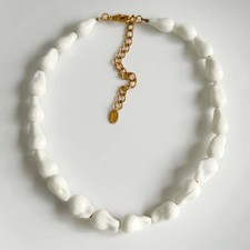 Nuova collana 17" Zara ceramica perline dichiarazione retrò donna festa vacanze gioielli