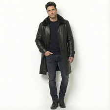 Cappotto Uomo Pelle Nero |