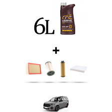 HOFFCAR Kit tagliando 4 FILTRI e 6L OLIO per Ford Tourneo Connect III 2.0 EcoBlu