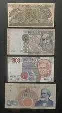 ITALIA Lotto 4 banconote (3)1000 Lire + 500 Lire (1) 1968-1990 BC/MBC+