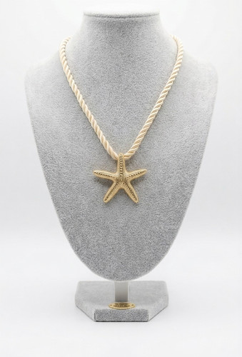Collana catena corda bianca - collana,