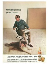1964 Grants Scotch Whisky Collie STAMPA ANNUNCIO