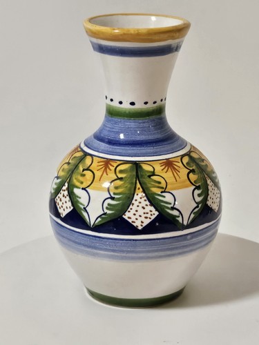 Vaso ceramica vintage dipinto