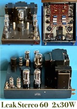 LEAK STEREO 60 leggendario amplificatore valvolare 2x20-30W Ricondizionato da TUBEGURU NOS TUBES 