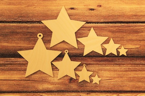 Stelle legno mdf forme - stelle,
