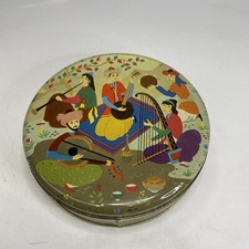 ALEMAGNA SCATOLA IN LATTA VINTAGE ROTONDA FIGURE ORIENTALI CANDIES METALGRAF #28