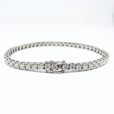 Bracciale tennis in oro bianco 18 Kt 750 diamanti 4,00 ct -1130/ST-