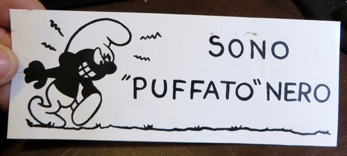 Adesivo vintage puffi sono - adesivo,