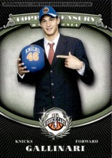 card NBA 2008 DANILO GALLINARI TOPPS #106 ROOKIE NEW YORK KNICKS