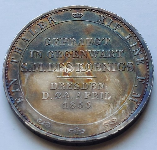 Sassonia tallero 1855 f - tallero,