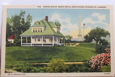 Cartolina Vermont VT Windsor County Sharon Joseph Smith luogo di nascita vecchio PC vintage