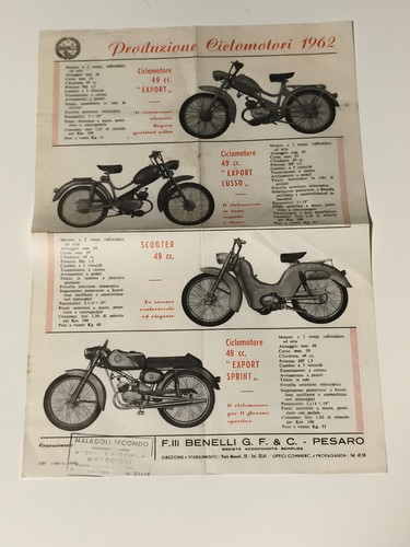 Ciclomotori benelli 1962 - ciclomotori,