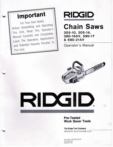1976 copia manuale - manuale, ridgid