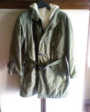 eskimo originale d'epoca foderato con pelliccia rimovibile 