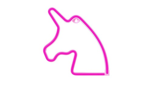 Neon led unicorno - neon, pipistrello