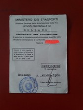 Libretto Circolazione Honda SH 50 1986  solo per uso collezionistico