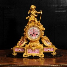 Antico orologio in porcellana Ormolu e Sevres di Achille Brocot - Completamente restaurato