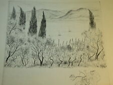 Ecole FRANCAISE XX GRAVURE EAU