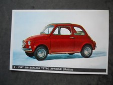 FIGURINA STICKER ALBUM AUTOMOBILI D’OGGI 1965 #2 FIAT 500 BERLINA  [AFZ]