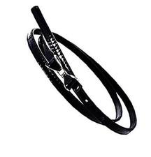 Cintura da ragazza fiocco sottile nero ecopelle fibbia cinta per donne K.20035