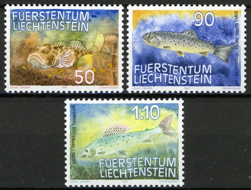 Liechtenstein 1987 fish set - liechtenstein, i
