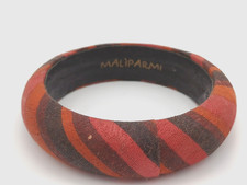 MALIPARMI BRACCIALE ETNICO IN TESSUTO E PELLE STILE RETRò