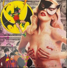 Quadro POP ART  'Who is BATMAN?' di Sara Arnaout artista - fumetti vintage