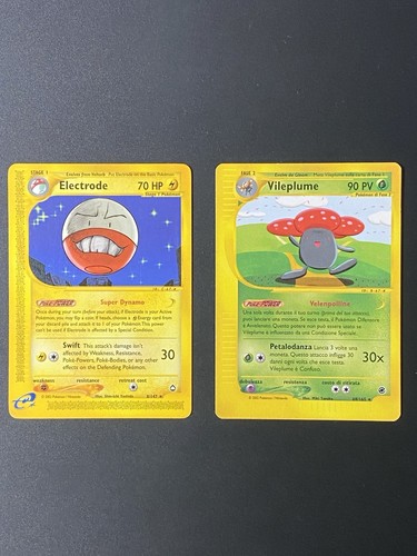 Lotto carte pokemon aquapolis - carte,