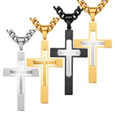 Collana uomo ciondolo croce