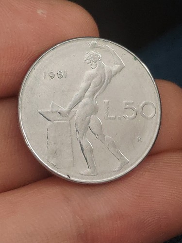 1981 italy l50 coin - coin, 50