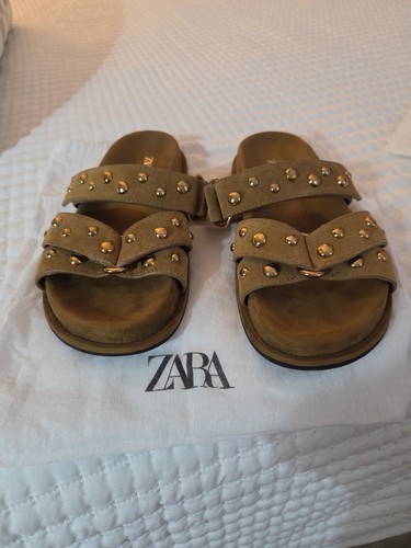 Zara sandali donna scamosciati