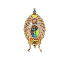 Uovo portagioie in metallo con