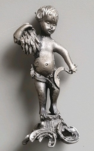 Statuina peltro vintage - in,