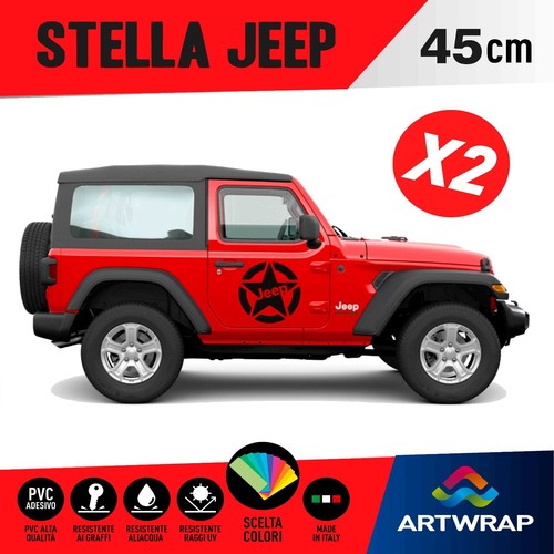 Coppia adesivi stella jeep - adesivi,