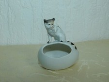 Figura In Porcellana "Gatto Su