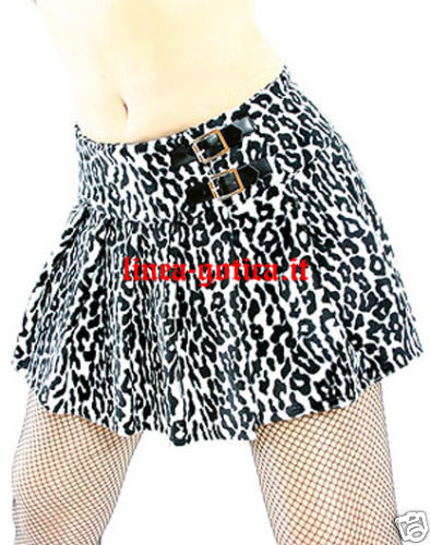 Mini gonna leopardata goth - leopardata,