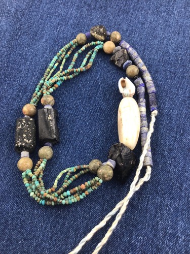 Collana vetro romano antica - romano,