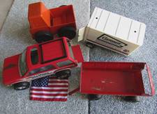 set camion e rimorchio giocattolo vintage
