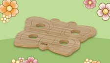 THUN graziosa ed introvabile farfalla 🦋 portauovo in legno originale SIGILLATA!