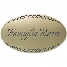 Targa fuoriporta con incisione