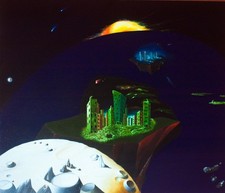 LOREDANA SIMEONI OLIO SU TELA 60X70 METAFISICA - SURREALISMO