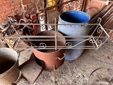 PORTAVASI-FIORIERA DA BALCONE FATTO A MANO IN FERRO BATTUTO E CURVATO