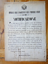 1859-NOTIFICAZIONE-Lombardo Veneto-Casse ora territorio nemico -Dopo "Magenta"+
