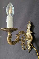 Applique da parete vintage singolo di ottone francese 1 luce