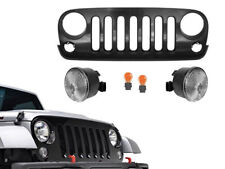 Mascherone Anteriore con Frecce Bianche Jeep Wrangler JK 2007-2017 NERO LUCIDO