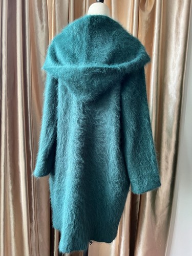 Cardigan con cappuccio - , teal