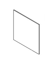 VETRO CERAMICO 4x241x241mm FUOCO KP/TSP ORIGINALE Klover per Termocucina Storica